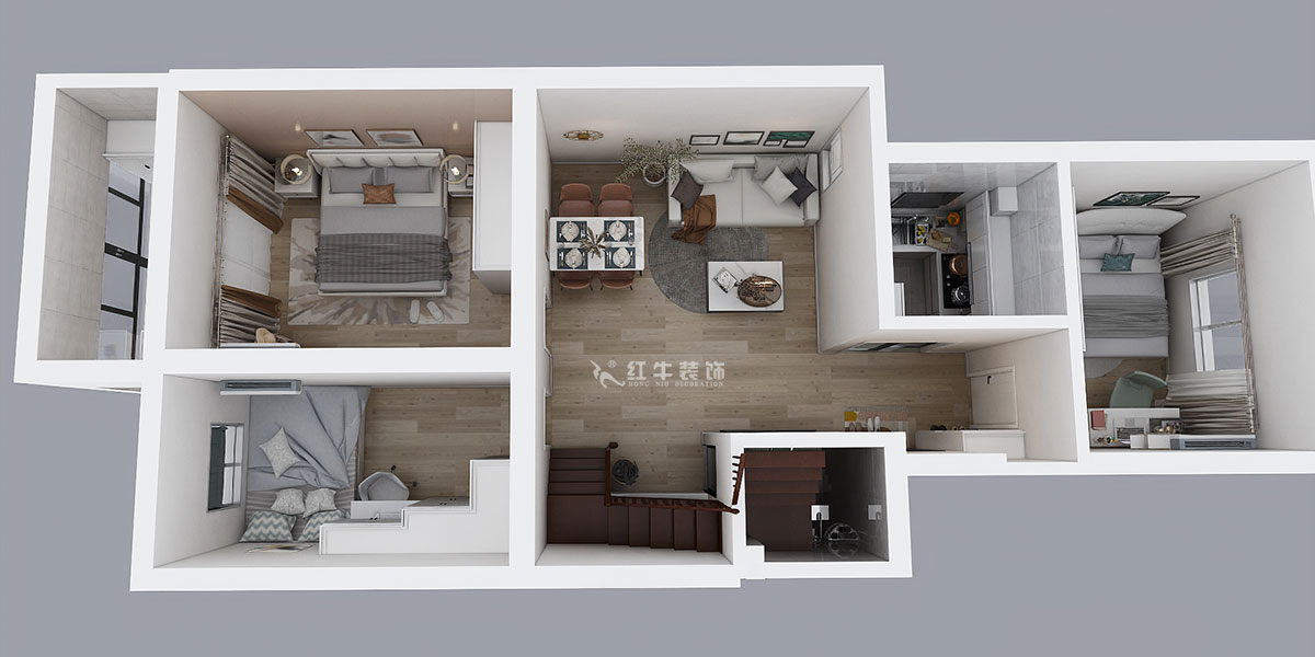 劉萍萍｜華陽家園華彩苑47號(hào)702室-78㎡-簡(jiǎn)約風(fēng)格｜3室2廳1衛(wèi)｜老房裝修｜定制家￥111517｜全包11