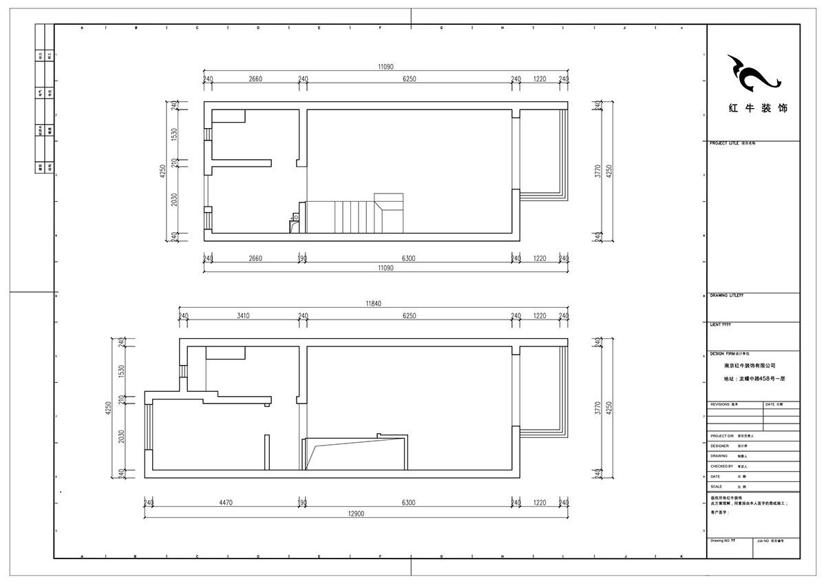 陸利民｜金基匯錦國際7-1009-100㎡-現代風格｜3室2廳1衛(wèi)｜舊房裝修｜定制家｜全包14萬｜00_01原始結構圖