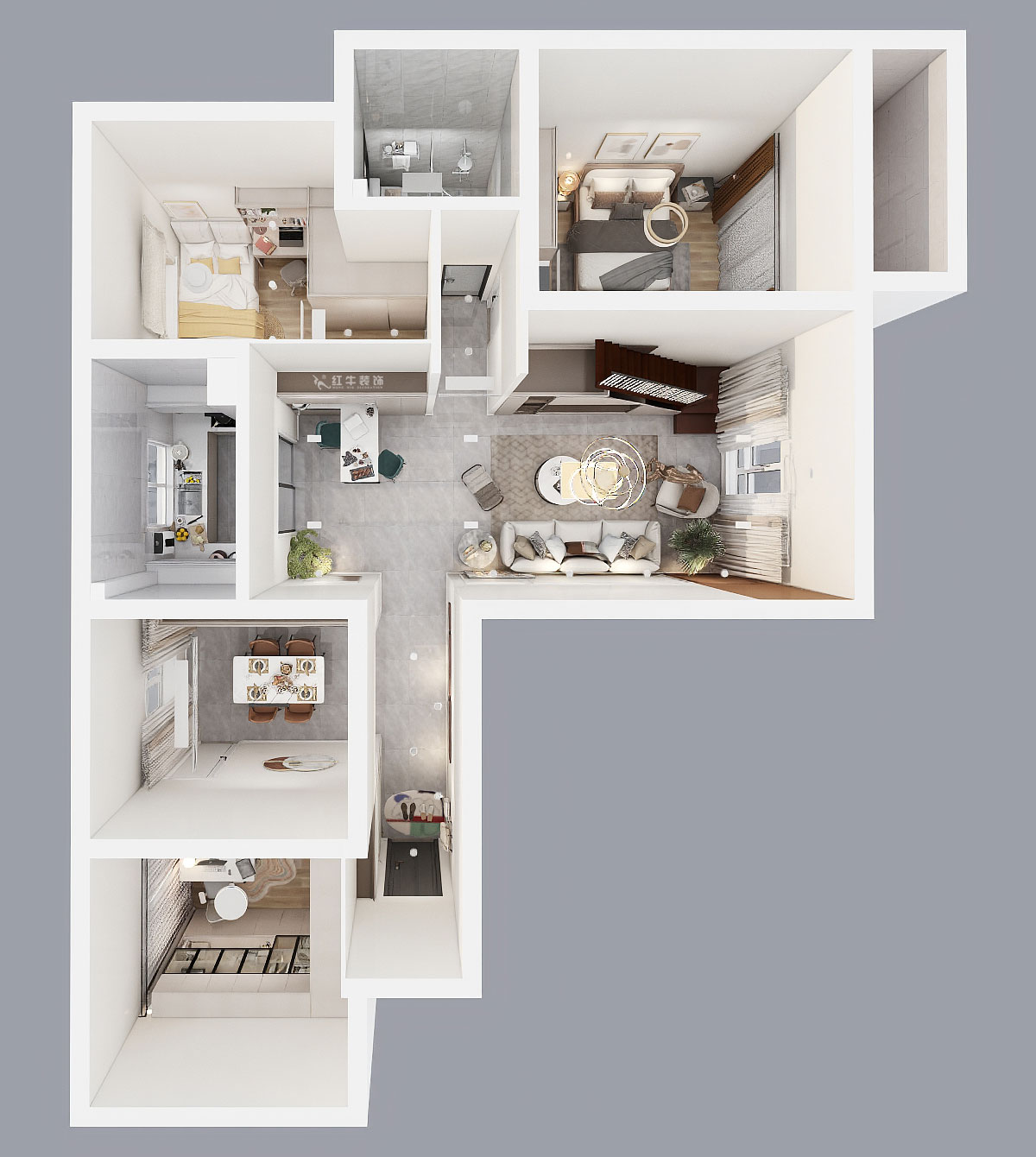 仇美蓉｜金城麗景北區(qū)8-2-1505-170㎡-簡(jiǎn)約風(fēng)格｜4室2廳2衛(wèi)｜老房裝修｜定制家｜全包20