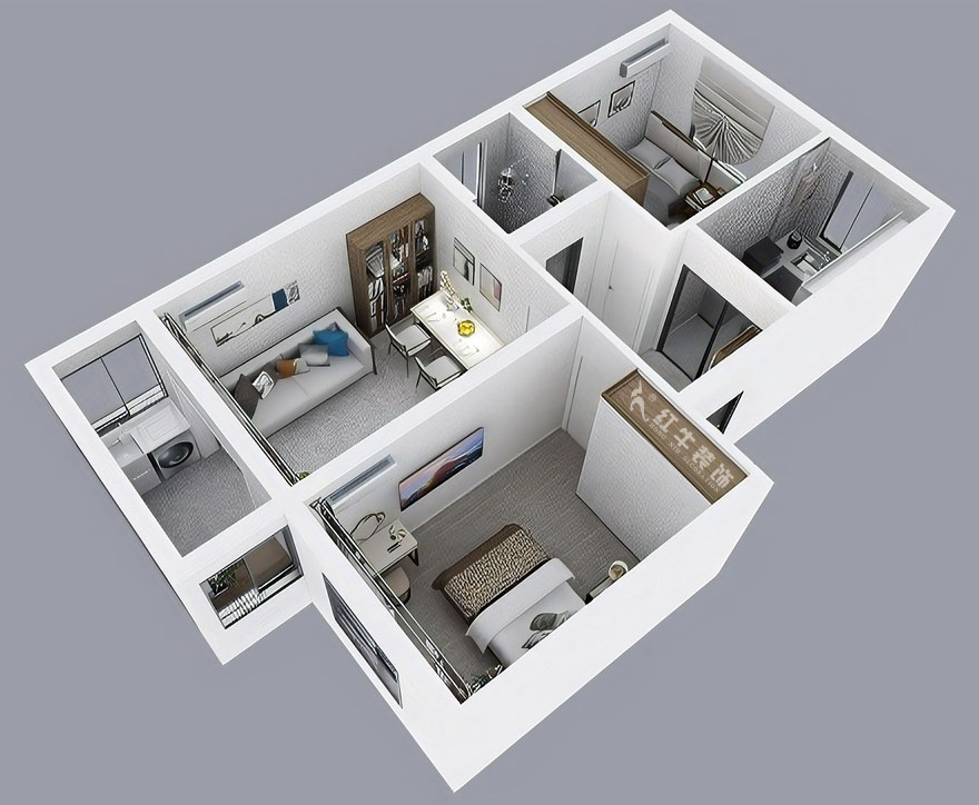 吳波｜馬臺街56號502-401-60㎡-現(xiàn)代風(fēng)格｜2室2廳1衛(wèi)｜老房裝修｜定制家｜全包9