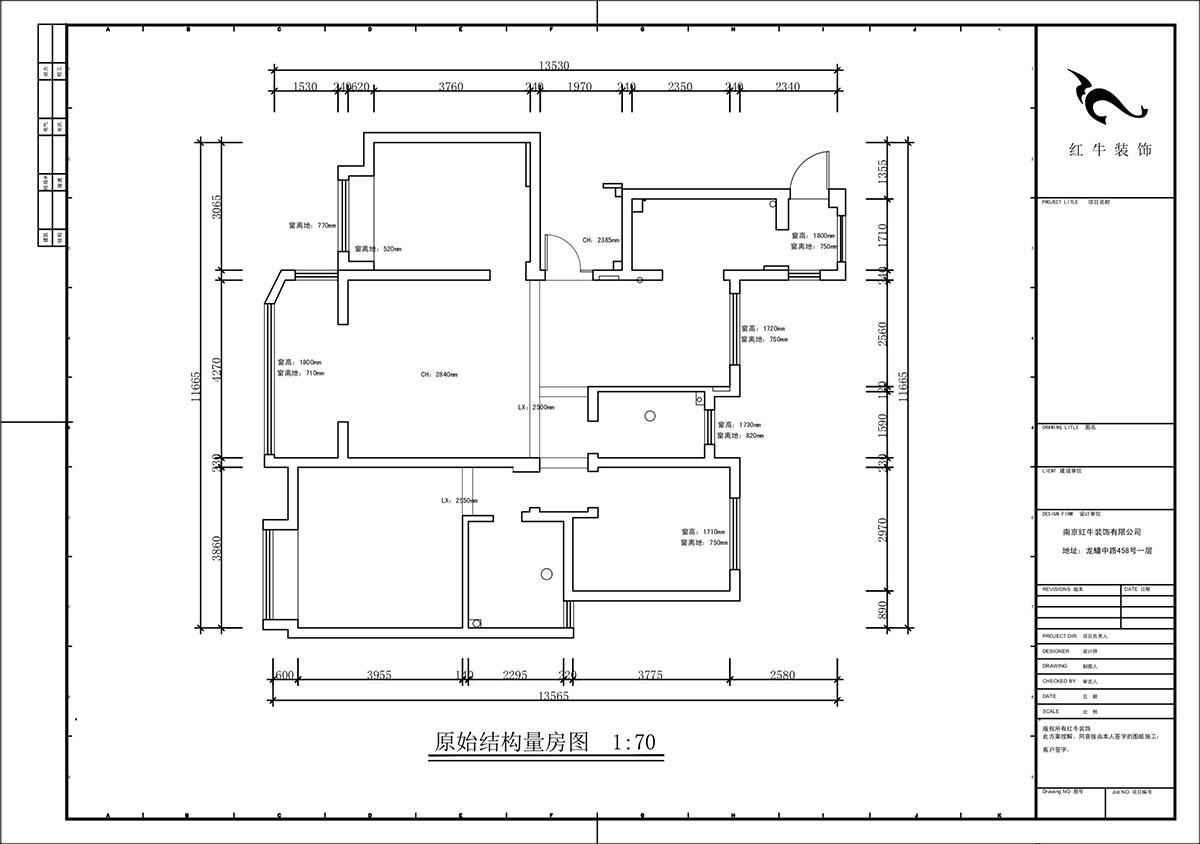蔣?。靼l(fā)香山郡24-503-125㎡-現(xiàn)代簡(jiǎn)約風(fēng)格｜3室2廳2衛(wèi)｜新房裝修｜定制家｜全包17萬(wàn)｜00_01原始結(jié)構(gòu)圖