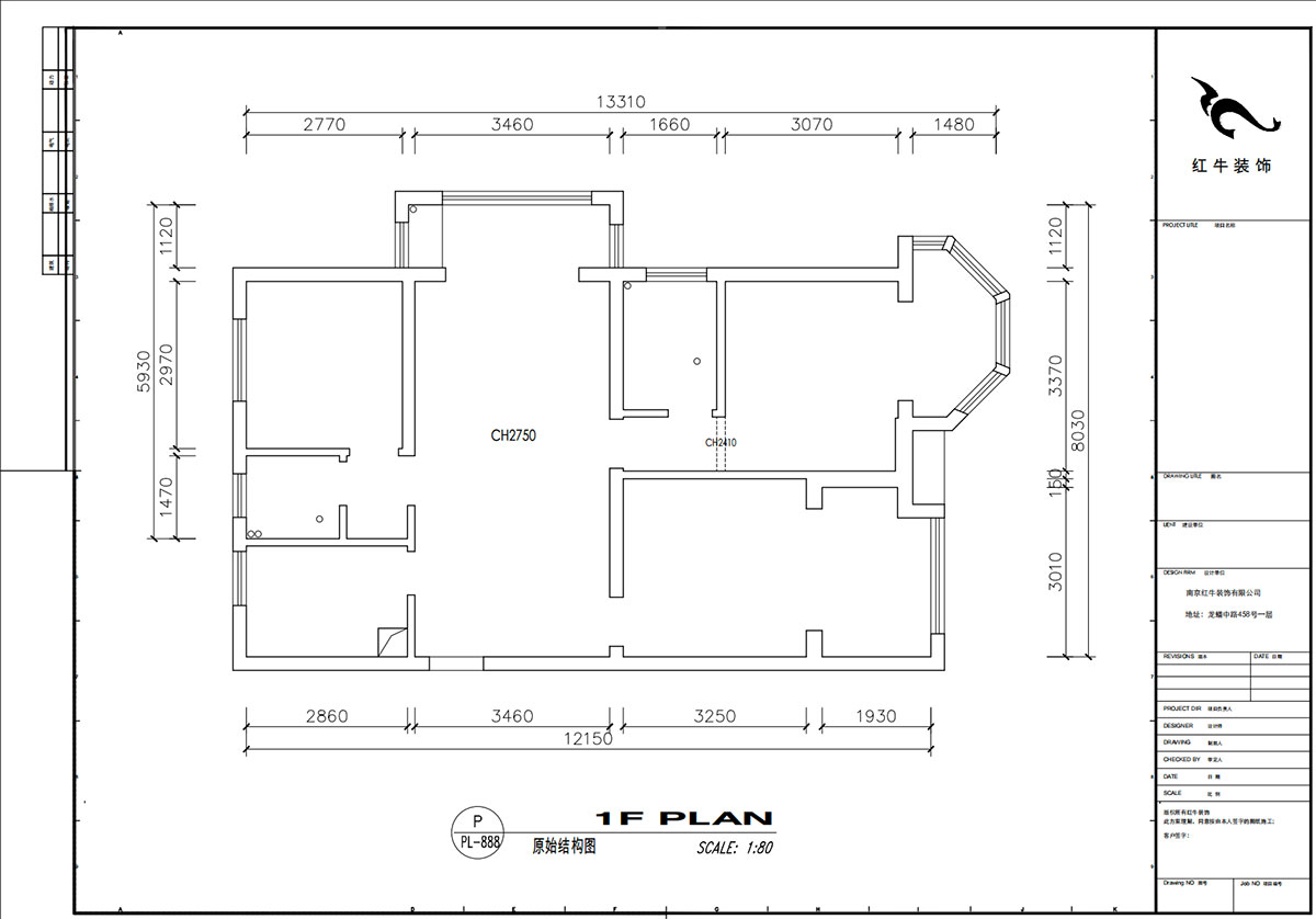 劉小勇｜中南世紀(jì)雅苑一期8-501-115㎡-現(xiàn)代簡(jiǎn)約風(fēng)格｜3室2廳1衛(wèi)｜新房裝修｜定制家｜全包16萬｜00_01原始結(jié)構(gòu)圖