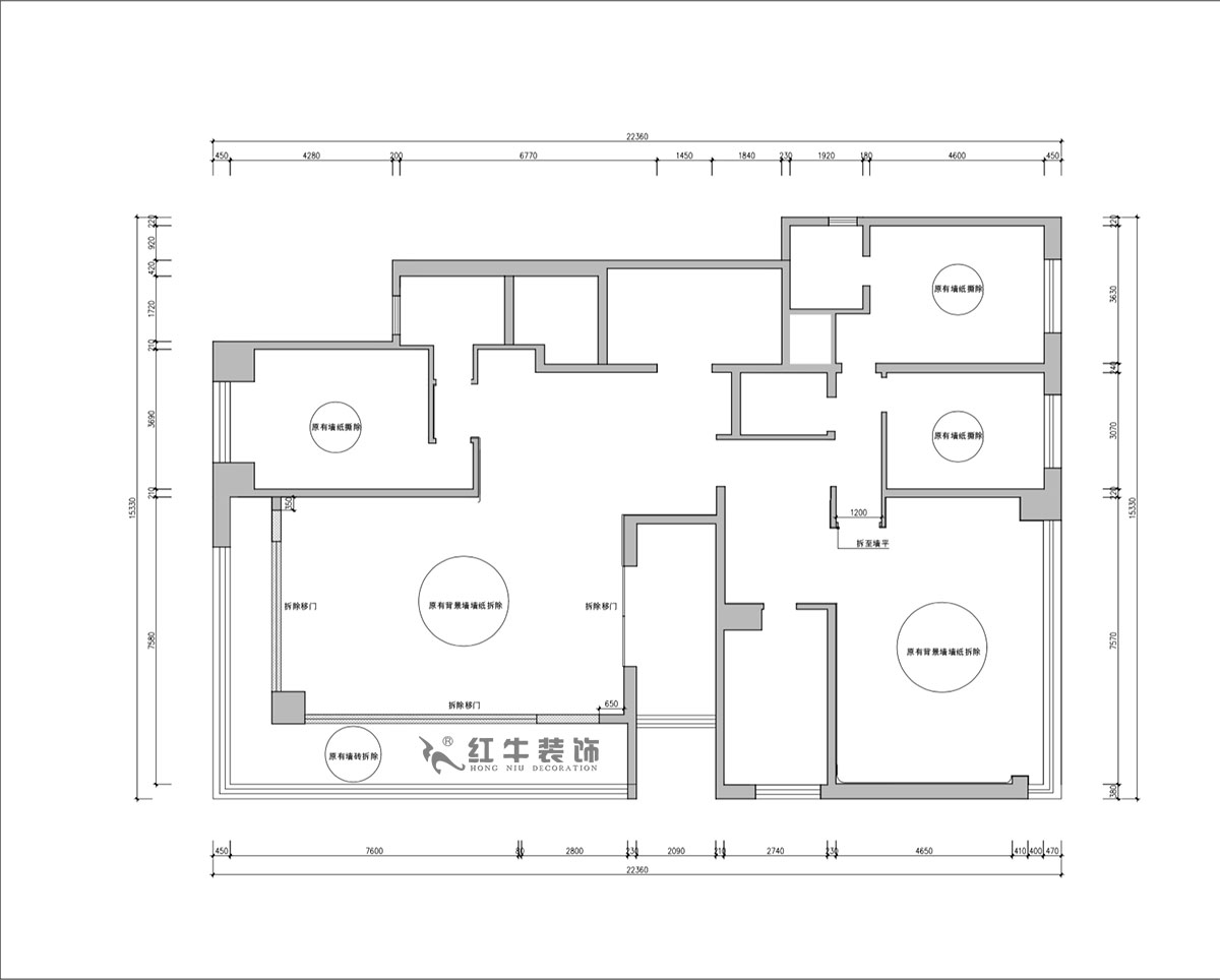 【實(shí)景案例】朱明琪｜天鵝堡花園-280㎡-現(xiàn)代輕奢風(fēng)格｜3室2廳2衛(wèi)｜精裝修改造｜改造家｜全包30萬｜00_01原始結(jié)構(gòu)圖