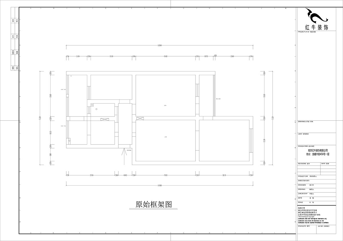 孟憲濤｜理工大121棟4-208-82㎡-現(xiàn)代簡(jiǎn)約風(fēng)格｜3室2廳1衛(wèi)｜老房裝修｜定制家｜全包12萬｜00_01原始框架圖