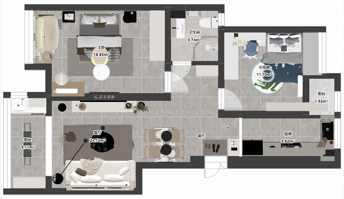 賈庭｜萬達(dá)紫金明珠20-3-606-86㎡-現(xiàn)代風(fēng)格｜2室2廳1廚1衛(wèi)｜老房裝修｜定制家｜全包11