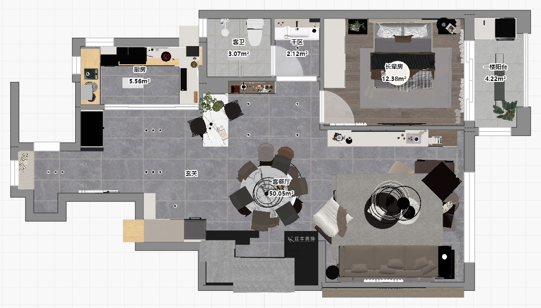 蔣?。┥紧斈芷咛?hào)院6-205-280㎡-現(xiàn)代簡(jiǎn)約風(fēng)格｜復(fù)式｜4室2廳3衛(wèi)｜毛坯裝修｜定制家｜全包40萬(wàn)｜00_05一層平面彩圖