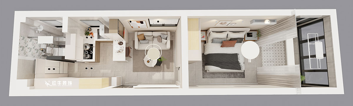 顧娟｜丹鳳新寓2-906-60㎡-現(xiàn)代簡約風(fēng)格｜1室1廳1衛(wèi)｜舊房裝修｜定制家｜全包10