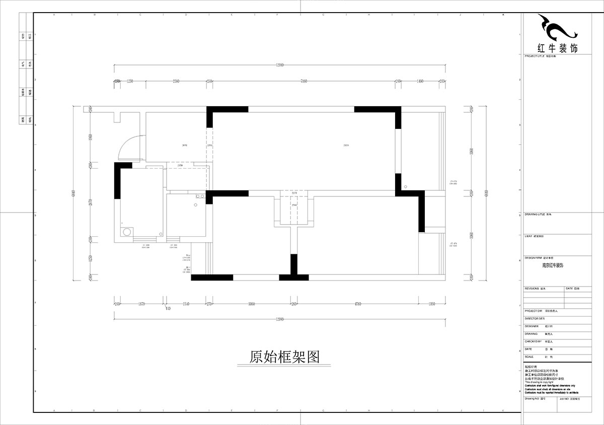 孟憲濤｜紫楊佳園11-108-85㎡-簡(jiǎn)約風(fēng)格｜2室2廳1衛(wèi)｜老房裝修｜定制家｜全包12萬(wàn)｜00_01原始框架圖