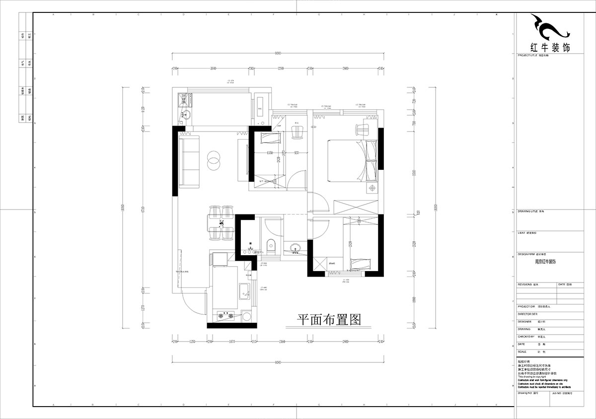 孟憲濤｜江城苑6-2-1704-88㎡-簡(jiǎn)約風(fēng)格｜3室2廳1衛(wèi)｜新房裝修｜定制家｜全包12萬｜00_02平面布置圖