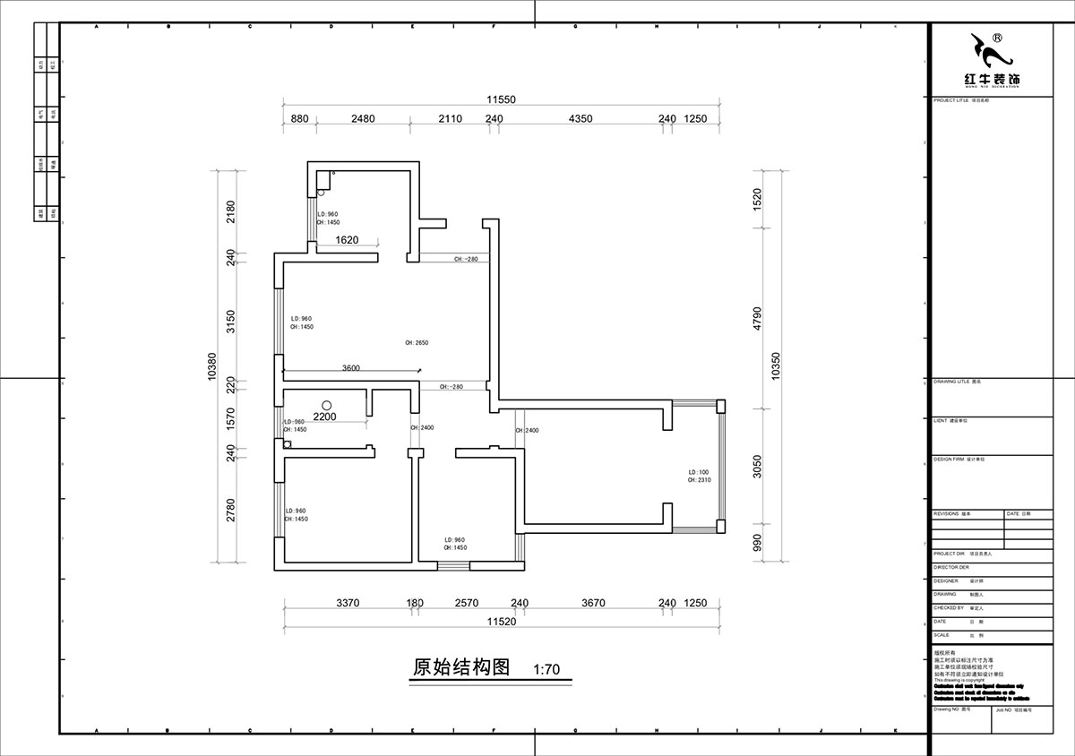 蔣?。y龍雅苑11-3-212-85㎡-現(xiàn)代原木風(fēng)｜3室1廳1衛(wèi)｜新房裝修｜定制家｜全包11萬｜00_01原始結(jié)構(gòu)圖