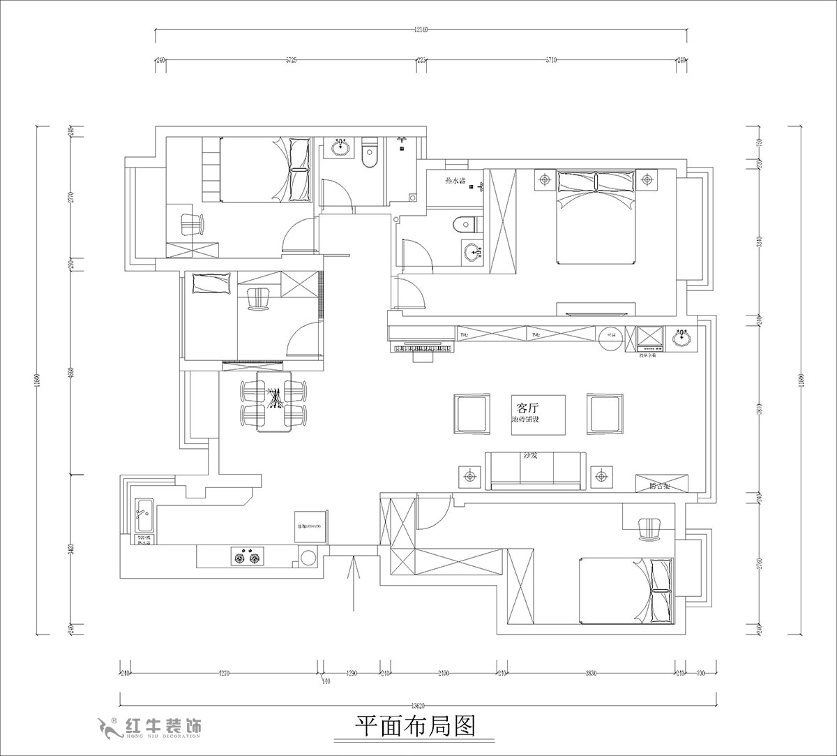 孟憲濤｜高科榮域8-2-303-133㎡-簡約中式風(fēng)格｜4室2廳2衛(wèi)｜老房裝修｜定制家｜全包17