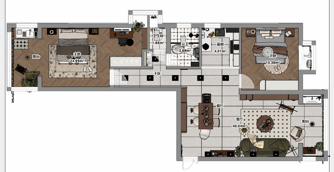 顧娟｜御道嘉庭8-3-612-108㎡-中古風｜3室2廳2衛(wèi)｜舊房裝修｜定制家｜全包12