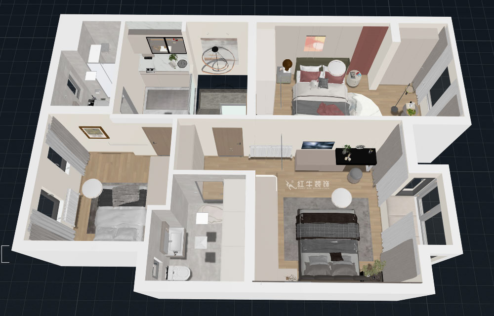 郭志成｜銀城藍溪郡19-102-300㎡-現(xiàn)代簡約風格｜聯(lián)排別墅｜5室2廳1廚4衛(wèi)｜毛坯裝修｜定制家｜全包31