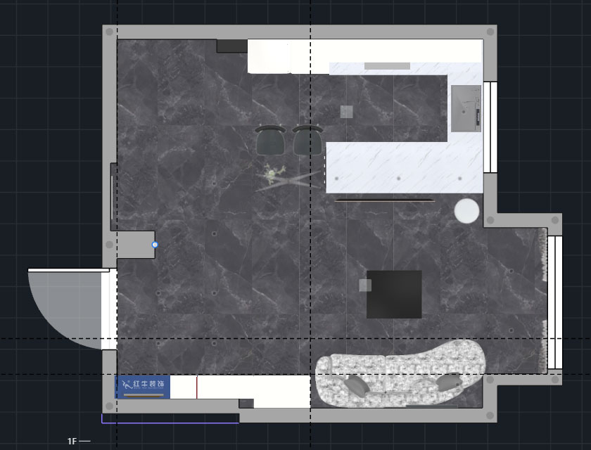 蔣?。ヌ陨郴ǔ?-1705-105㎡-現(xiàn)代簡約風(fēng)格｜2室2廳1衛(wèi)｜老房裝修｜定制家｜全包15萬｜00_05一層平面彩圖